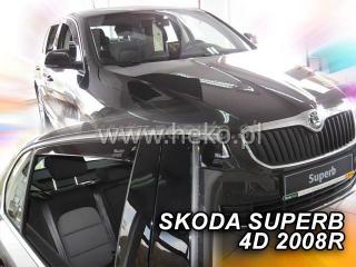 Deflektory ŠKODA SUPERB II sedan od 10/2008 + zadné deflektory