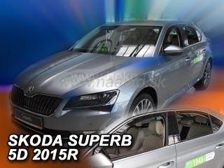 Deflektory ŠKODA SUPERB III sedan od 2015 + zadné deflektory