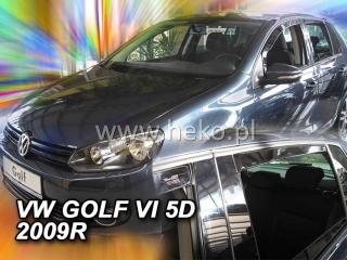 Deflektory VW GOLF VI od 2008 + zadné deflektory