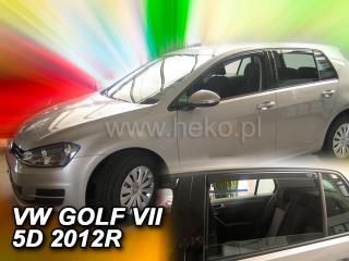 Deflektory VW GOLF VII 5dv od 2012 + zadné deflektory