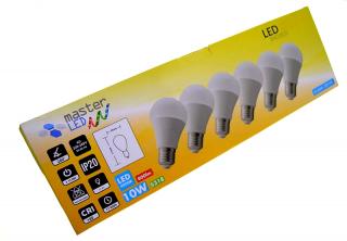 10W LED žiarovky 6ks,E27,denná biela