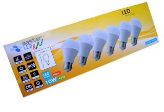 10W LED žiarovky 6ks,E27,teplá biela