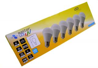 12W LED žiarovky 6ks,E27,denná biela