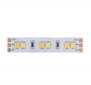 Brolux CCT Multi White Duálny Led pásik, 24V, 600 Led, lnteriérový IP20, SMD 2835, 12Wm, Zimná biela  Biela mäkký jas,flexwh120