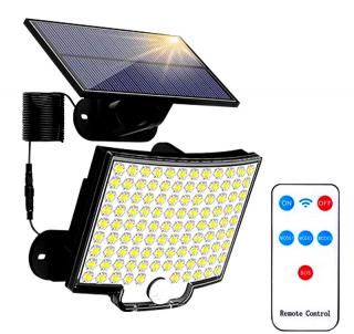 LED solárny reflektor 500lm 5500K, samostatný solárny panel