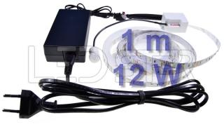 Ledstar osvetlenie s pohybovým senzorom  LED pásik 1m SMD2835 60LEDm 12Wm  adaptér 12W