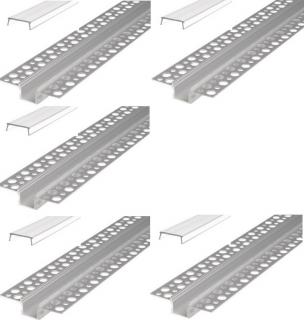 Lišta do sadrokartonu 5ks,2m,12mm,Číry Klik kryt