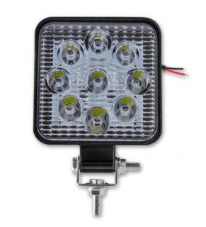 MasterLED LED svetlomet, štvorec, pracovné svietidlo, 9 LED, 27W, 10V - 30V,VIP3909