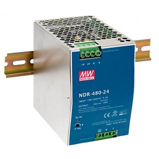 Mean Well NDR-480-24 Trafo 24V, 480W, interiérové,na DIN lištu