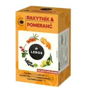 Čaj LEROS bylinný Čajová chvíľka rakytník  pomaranč HB 20 x 2 g