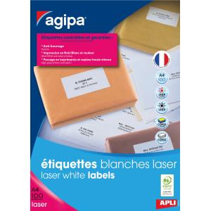 Etikety laser 52,5x29,7mm Agipa A4 100 hárkov