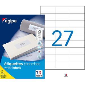 Etikety univerzálne 70x31mm Agipa A4 100 hárkov