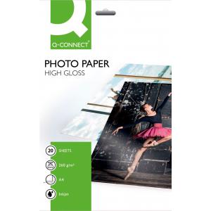 Fotopapier Q-CONNECT vysoký lesk, 260g, 20 hárkov