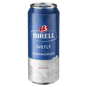 Pivo Birell nealko 24 x 0,5 ℓ Svetlé plechovka