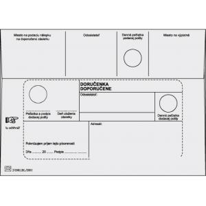 Poštové obálky B6 doručenka,1000 ks
