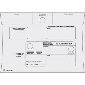 Poštové obálky C5 doručenka do VR bez OD,1000 ks