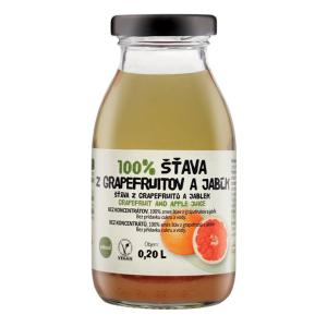 ZDRAVO šťava 100% grapefruitová-jablková 10 x 0,2 ℓ NEVRATNÉ SKLO