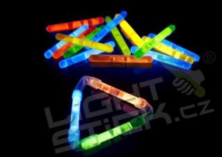 Svietiaca tyčinka 50 ks, (chemické svetlo) Lightstick MINI 4 cm, výber farieb - Mix farieb