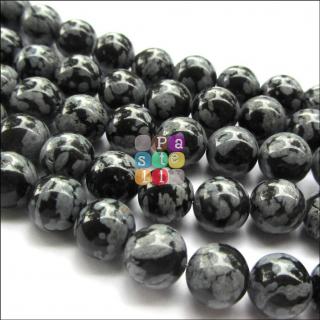 Vločkový obsidián, 8 mm - 1 ks