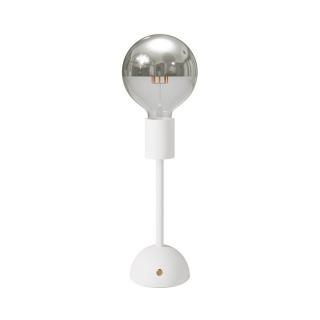 Stolná lampa na batérie Cabless02 so striebornou žiarovkou G125 1,3W Farba: biela