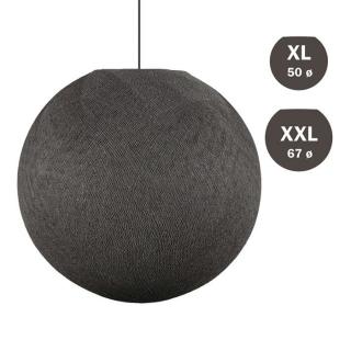 Textilné tienidlo na luster Sphere Big Globe Farba: Antracitovo šedý polyester, Veľkosť: XXL - Ø 67cm