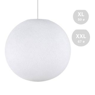 Textilné tienidlo na luster Sphere Big Globe Farba: biely polyester, Veľkosť: XXL - Ø 67cm