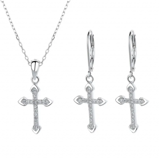 10125 Strieborný set šperkov CROSS  Ag925/1000; ≤3,84 g