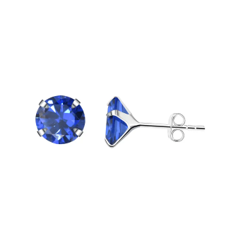 10505 Strieborné náušnice BLUE SAPPHIRE  Ag925/1000; ≤0,87 g