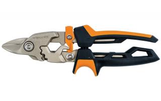 Prevodové nožnice na plech FISKARS PowerGear, krátka čepeľ