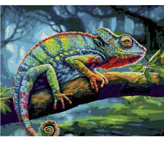 Chameleón (40 x 50 cm) (Maľovanie podľa čísel - Schipper)