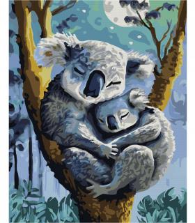 Koala s mláďaťom (24 x 30 cm) (Maľovanie podľa čísel - Schipper)