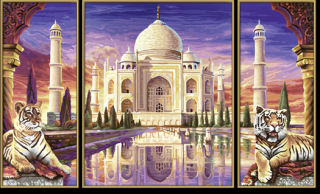 Taj Mahal - pamätník večnej lásky (80 x 50 cm) (Maľovanie podľa čísel - Schipper)