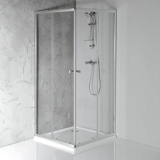 Aqualine AGGA 800x800mm,štvorcová sprchová zástena, číre sklo