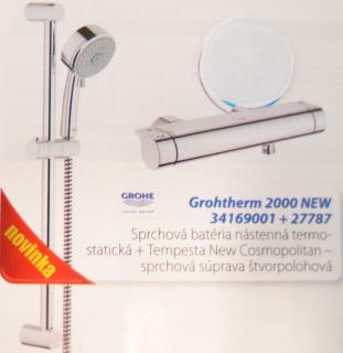 GROHE sprchová batéria termostat GROHTHERM 2000 NEW 34169001 + sprchová súprava 27787