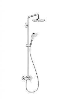 HANSGROHE Croma Select E 180 2jet Showerpipe s pákovou batériou, biela/chróm 27258400