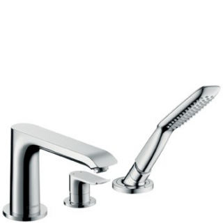 Hansgrohe trojotvorová páková armatúra na okraj vane Metris chróm kód 31190000