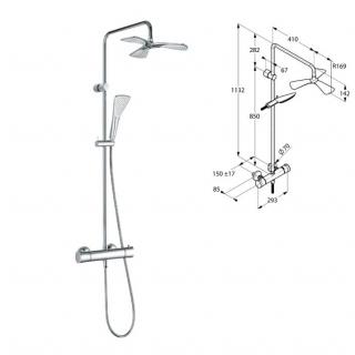 KLUDI THERMOSTAT DUAL SHOWER SYSTEM FIZZ chróm kód 6709505-00