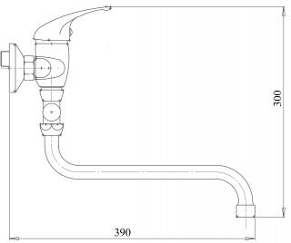 NOVASERVIS METALIA 55 Paneláková nástenná vaňová batéria 150 mm 55071 - chróm-otvor