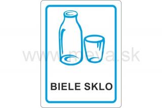 Samolepka - biele sklo