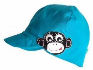 Pinkie detská čiapka  so šiltom Turquoise Monkey Veľkosť: 6 mes-1,5 roka