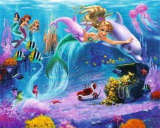 Walltastic  Mermaids 3D tapeta