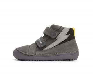 D.D.STEP 063 chlapčenské prechodné topánky BAREFOOT Dark Grey Pásik Veľkosť: 26