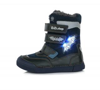 D.D.STEP 068 LIGHT chlapčenské zimné topánky Royal Blue Netopier Veľkosť: 29