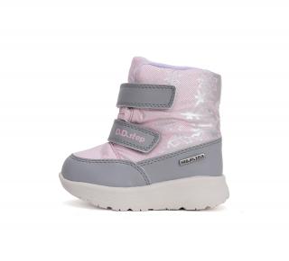 D.D.STEP 083 AQUA-TEX dievčenské zimné topánky Metalic Pink Veľkosť: 24