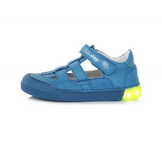 D.D.STEP LIGHT 068 chlapčenské poltopánky Bermuda Blue Veľkosť: 25