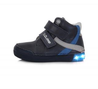 D.D.STEP LIGHT 068 chlapčenské prechodné topánky Royal Blue Veľkosť: 33