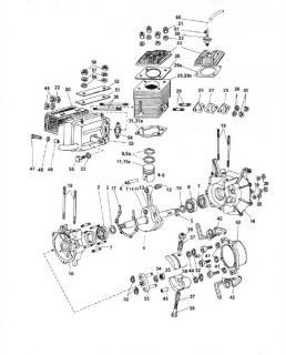 MOTOR JIKOV -  valec a kľuková skriňa pre 1433, 1453, 1454 WAPE, 1447 ISKRA 1- 9943224 - GUFERO 17x35x10