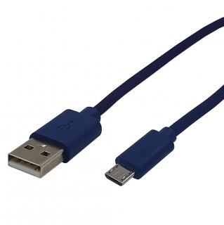 MKF USB12DB, USB/micro USB, 1,2 m,  modrý