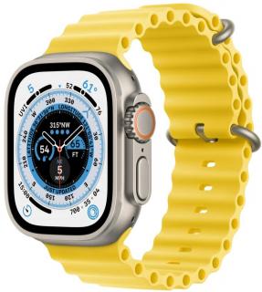 Apple Watch Ultra GPS + Cellular, 49mm Titanium Case with Yellow Ocean Band