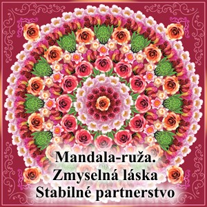 Samolepiaca. Mandala lásky. Stabilné partnerstvo - obraz s energiou feng shui